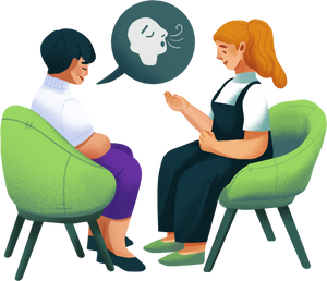 Textured Handdrawn Mental Health Consultation